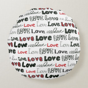Liebe Marker Textur Nahtloser Hintergrund Rundes Kissen
