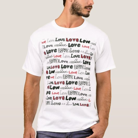 Liebe Marker Textur Nahtloser Hintergrund T-Shirt (Vorderseite)