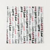 Liebe Marker Textur Nahtloser Hintergrund Wandteppich (Vorderseite (Horizontal))