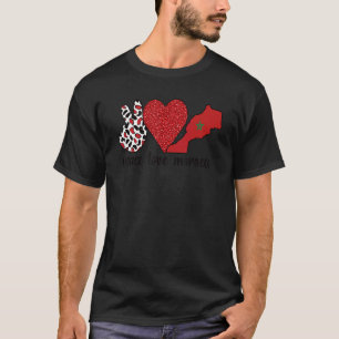 Liebe Marokko Stolze marokkanische Flagge marokkan T-Shirt