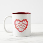 LIEBE Maroon Zwei-Tonen-Tasse Zweifarbige Tasse (Links)