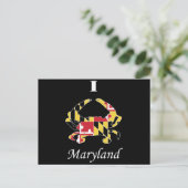 Liebe Maryland Crab Postkarte (Stehend Vorderseite)