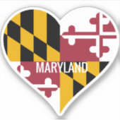 Liebe Maryland Flag Aufkleber (Vorderseite)
