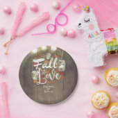 Liebe Mason Jar Lights Rustikale Hochzeit Pappteller (Party)