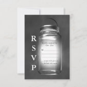 Liebe Mason Jars auf Chalkboard-UAWG RSVP Karte (Vorderseite)