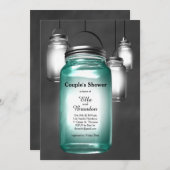 Liebe Mason Jars Couple Dusche Einladung (Vorne/Hinten)