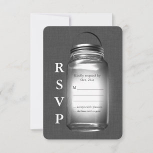 Liebe Mason Jars RSVP Karte