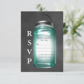 Liebe Mason Jars UAWG RSVP Karte (Stehend Vorderseite)