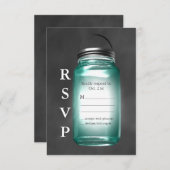 Liebe Mason Jars UAWG RSVP Karte (Vorne/Hinten)