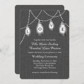 Liebe Mason Jars Vintage Hochzeit Einladung (Vorne/Hinten)