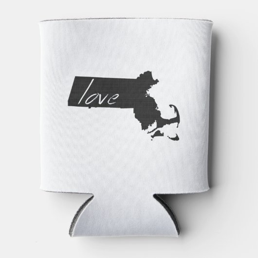 Liebe Massachusetts Shaped Black Chalkboard Dosenkühler (Vorderseite)