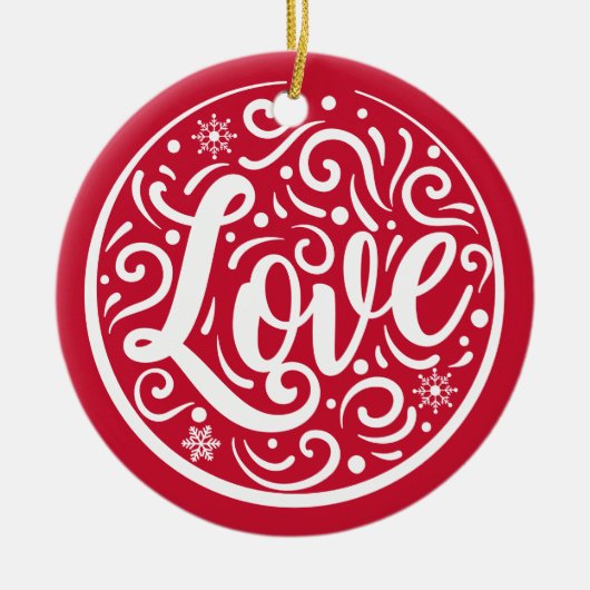 Liebe Maßgeschneiderte Couple Foto Weihnachtsfeier Keramik Ornament (Vorne)