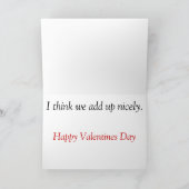 Liebe Math Valentinstag Card Feiertagskarte (Innenseite)