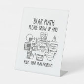 Liebe Mathe bitte aufwachsen Sockelschild (Vorderseite)