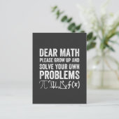 Liebe Mathe BITTE erwachsen Postkarte (Stehend Vorderseite)