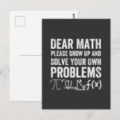 Liebe Mathe BITTE erwachsen Postkarte (Vorne/Hinten)