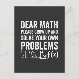 Liebe Mathe BITTE erwachsen Postkarte