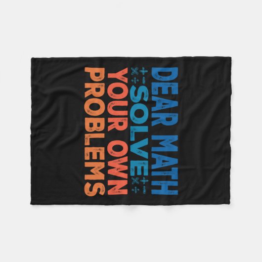 Liebe Mathe lösen Ihre eigenen Probleme Funny Math Fleecedecke (Vorderseite (Horizontal))