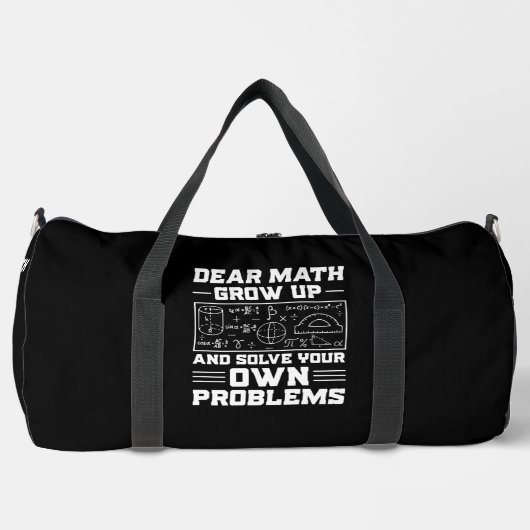 Liebe Mathe, löst eure Probleme! Duffle Bag (Vorderseite)
