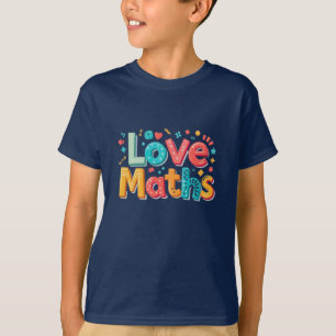 Liebe Mathe - lustige Typografie T-Shirt