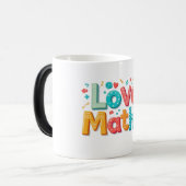 Liebe Mathe - lustige Typografie Verwandlungstasse (Vorderseite Links)