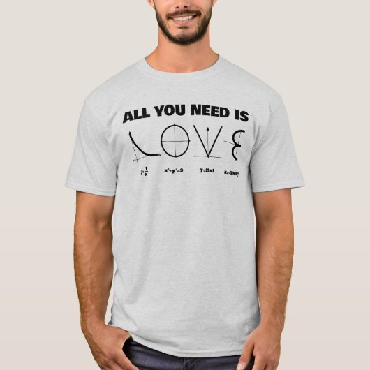 Liebe Mathe Physics Nerd Gleichung Funny Geschenk T-Shirt (Vorderseite)