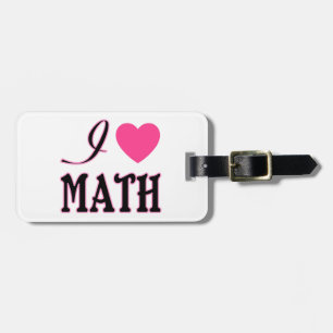 Liebe-Mathe-Rosa-Herz-Logo Gepäckanhänger