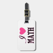 Liebe-Mathe-Rosa-Herz-Logo Gepäckanhänger (Vorderseite vertikal)