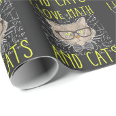 Liebe Mathe und Katzen Mathematischer Nerd Geschenkpapier (Rolleneckpunkt)