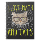 Liebe Mathe und Katzen Mathematischer Nerd Notizblock (Vorderseite)