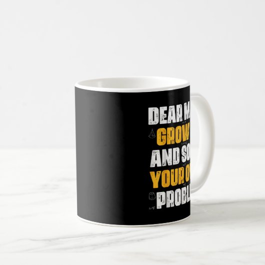 Liebe Mathe wächst auf und löst Ihr eigenes Proble Kaffeetasse (VorderseiteRechts)