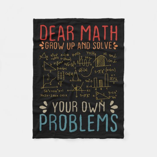 Liebe Mathe wächst auf und löst Ihre eigenen Probl Fleecedecke (Vorderseite)