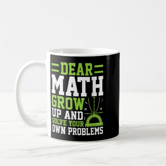 Liebe Mathe wächst auf und löst Ihre eigenen Probl Kaffeetasse (Links)