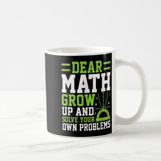 Liebe Mathe wächst auf und löst Ihre eigenen Probl Kaffeetasse (Rechts)