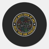 Liebe Mathe wächst auf und löst Ihre eigenen Probl Runder Aufkleber (Vorderseite)