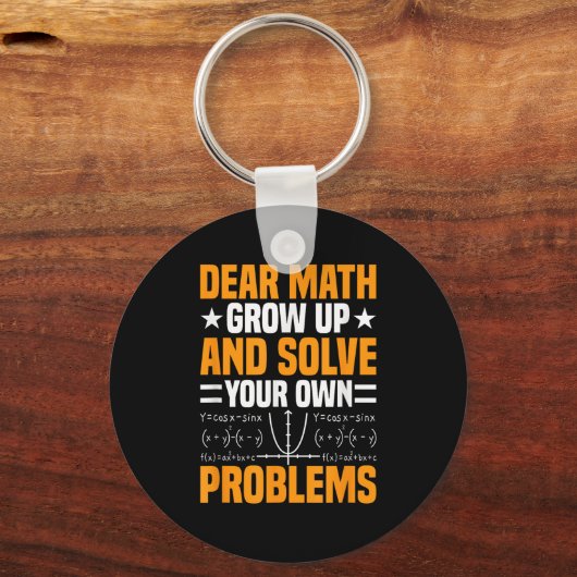 Liebe Mathe wächst auf und löst Ihre eigenen Probl Schlüsselanhänger (Vorderseite)