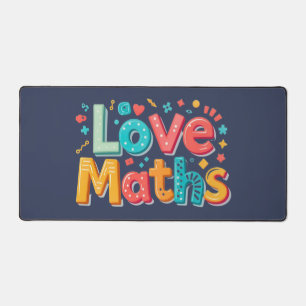 Liebe Mathematik - lustige Typografie Schreibtischunterlage
