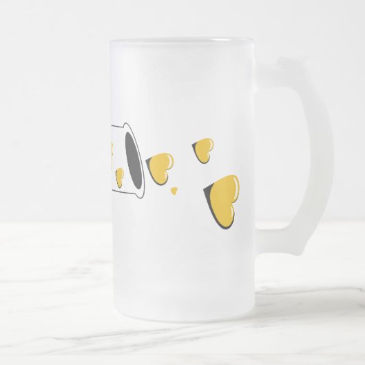 Liebe Mattglas Bierglas (Rechts)