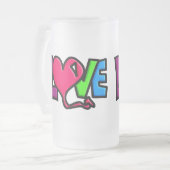 Liebe Mattglas Bierglas (Vorderseite Links)