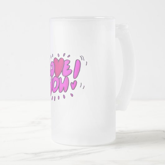 Liebe Mattglas Bierglas (VorderseiteRechts)