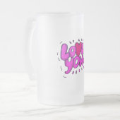 Liebe Mattglas Bierglas (Vorderseite Links)