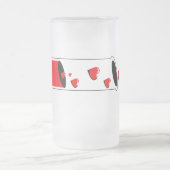 Liebe Mattglas Bierglas (Mittel)