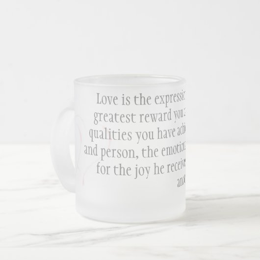 Liebe Mattglastasse (Vorderseite Links)