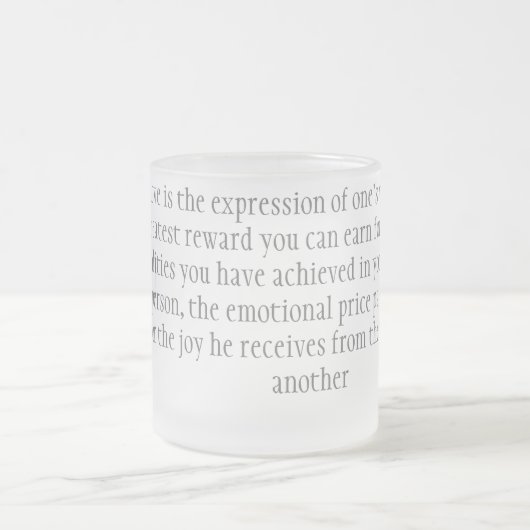 Liebe Mattglastasse (Mittel)