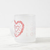 LIEBE Mattierte Tasse (Vorderseite Links)