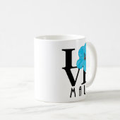 LIEBE Maui Blue Hibiskus 11oz Kaffeetasse (VorderseiteRechts)