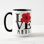 LIEBE Maui Roter Hibiskus 15oz Tasse (Links)