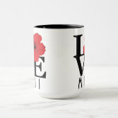 LIEBE Maui Roter Hibiskus 15oz Tasse (Zentrum)