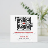 Liebe Maze Save the Date einladen (Stehend Vorderseite)