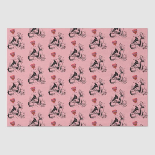 Liebe Me Herz (Hund)     Gewebepapier Seidenpapier (Vorderseite)